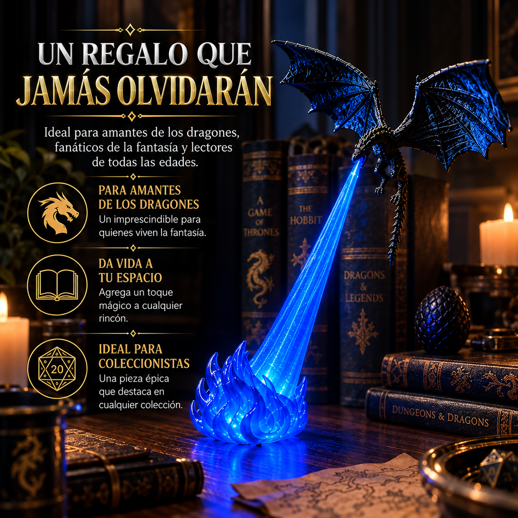DragonFlame™ – Lámpara Dragón 3D