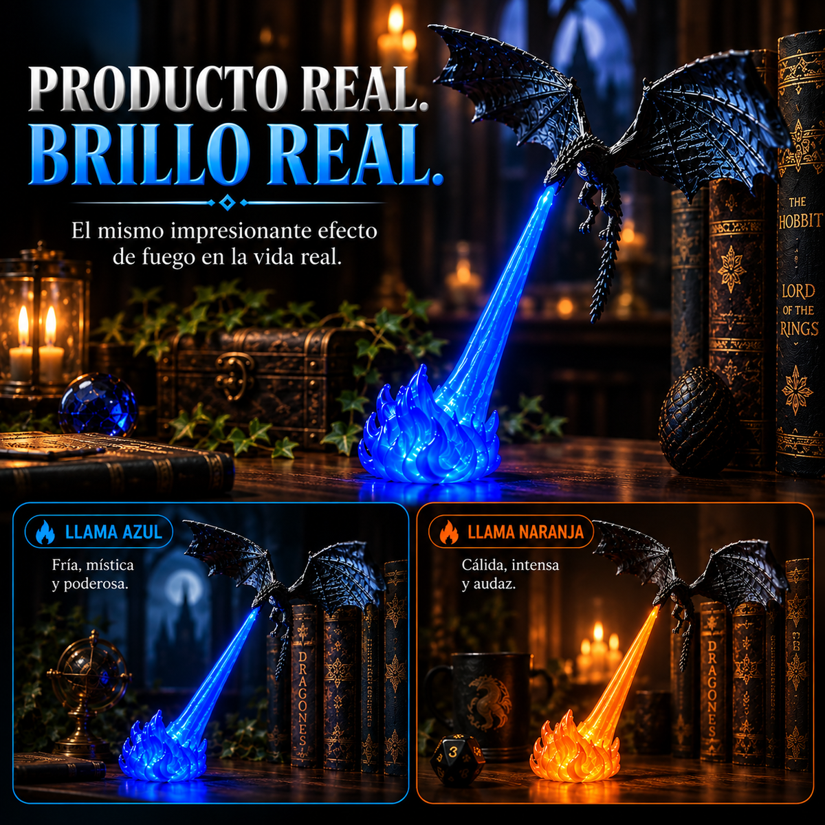 DragonFlame™ – Lámpara Dragón 3D