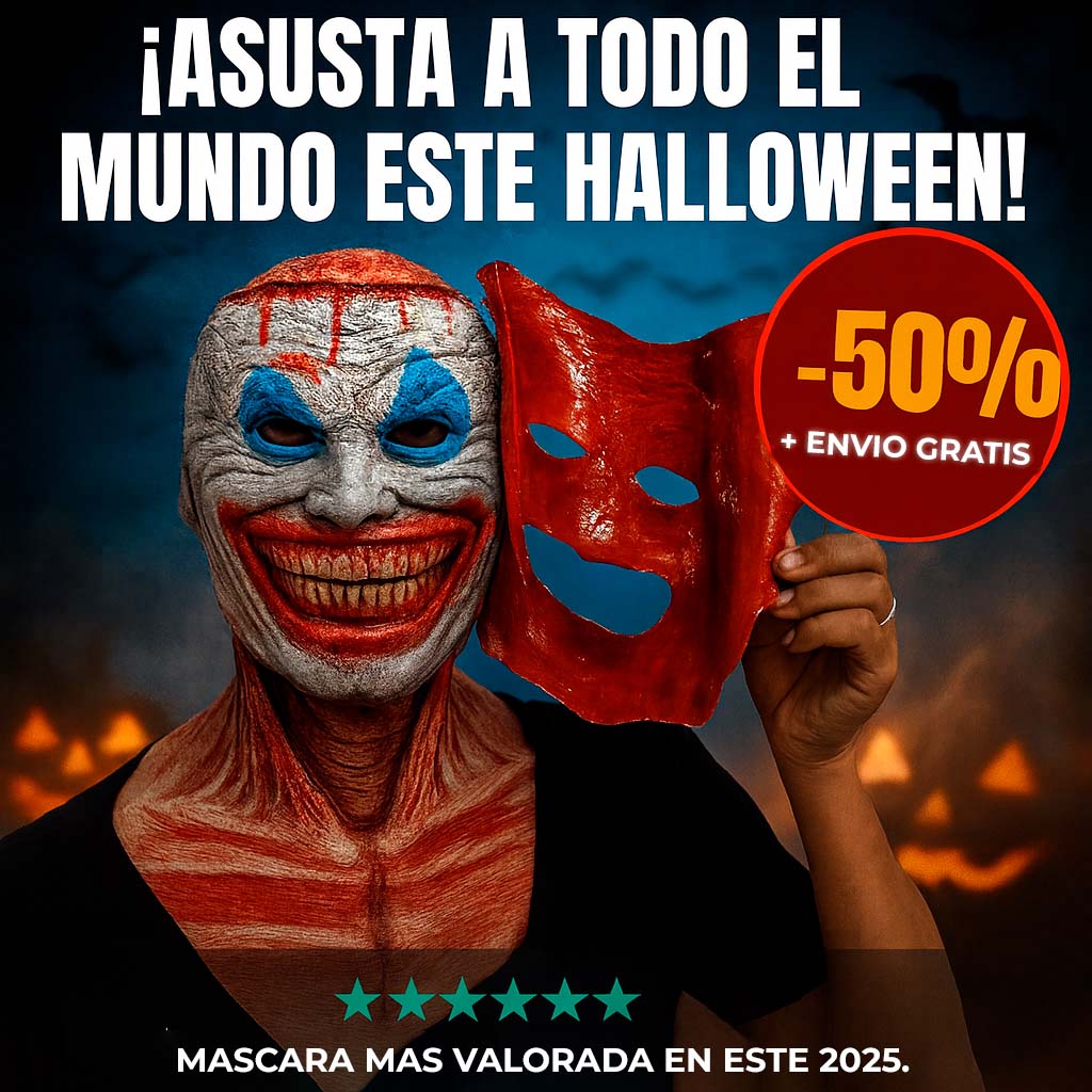 Máscara Face Off™ – Doble Máscara de Terror