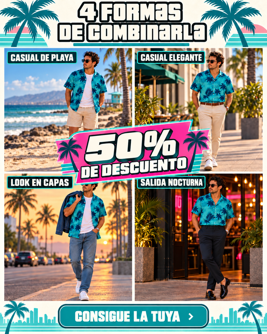 Vice Palm™ – Camisa Retro Miami
