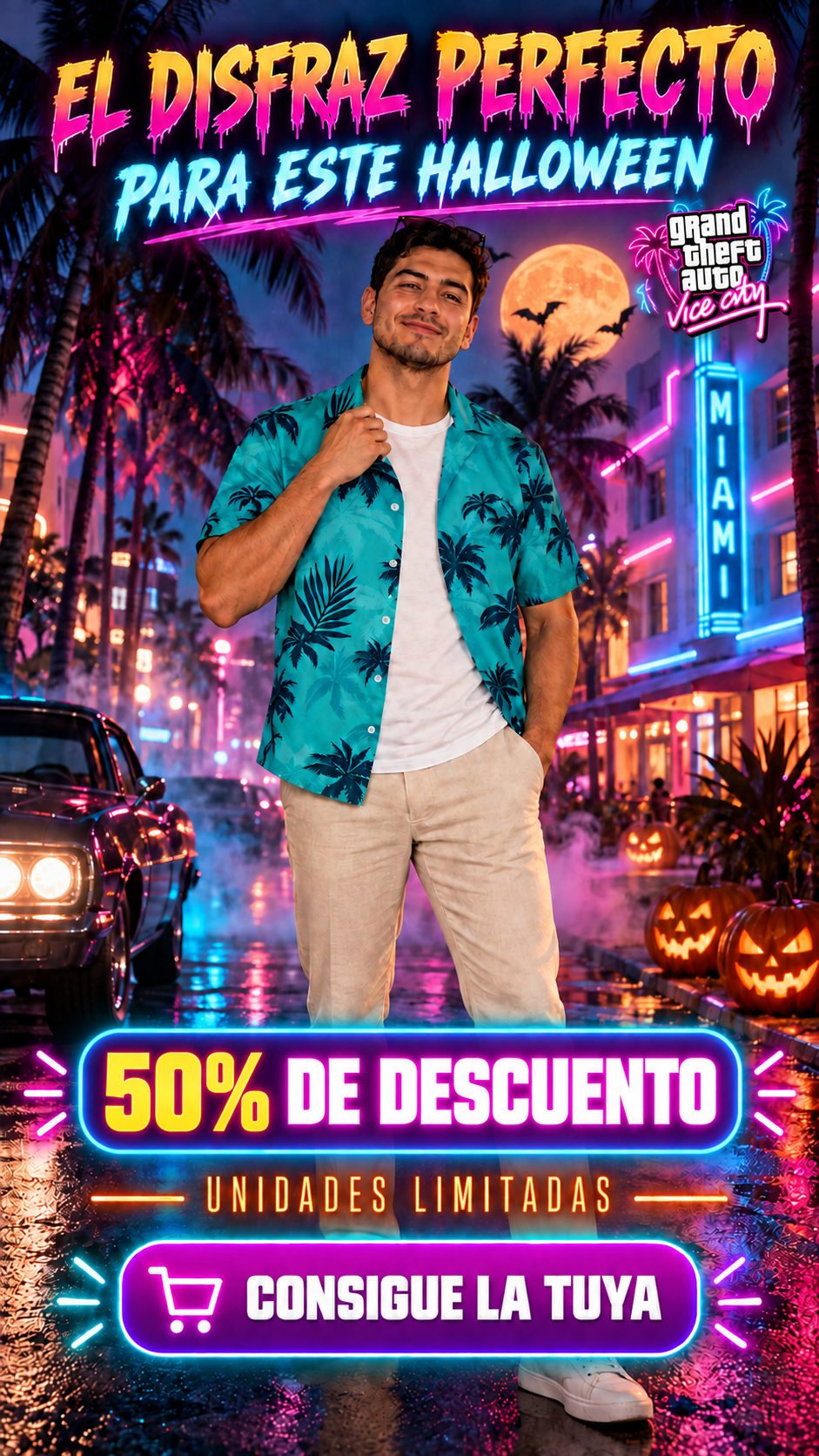 Vice Palm™ – Camisa Retro Miami